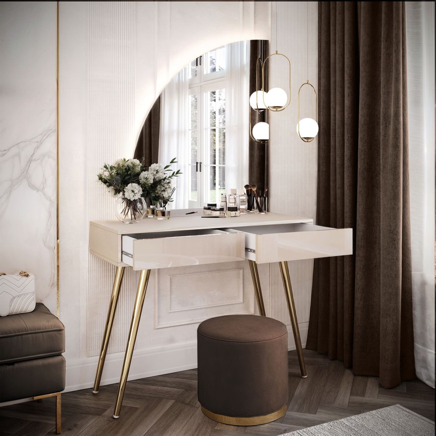 Toaletka kosmetyczna SIENNA-QS KASZMIR z lustrem LED