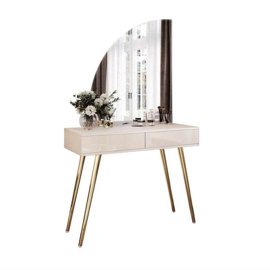 Toaletka kosmetyczna SIENNA-QS KASZMIR z lustrem LED