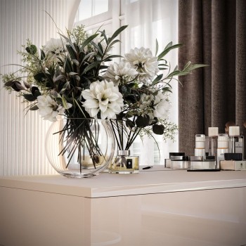 Toaletka kosmetyczna SIENNA-QS KASZMIR z lustrem LED