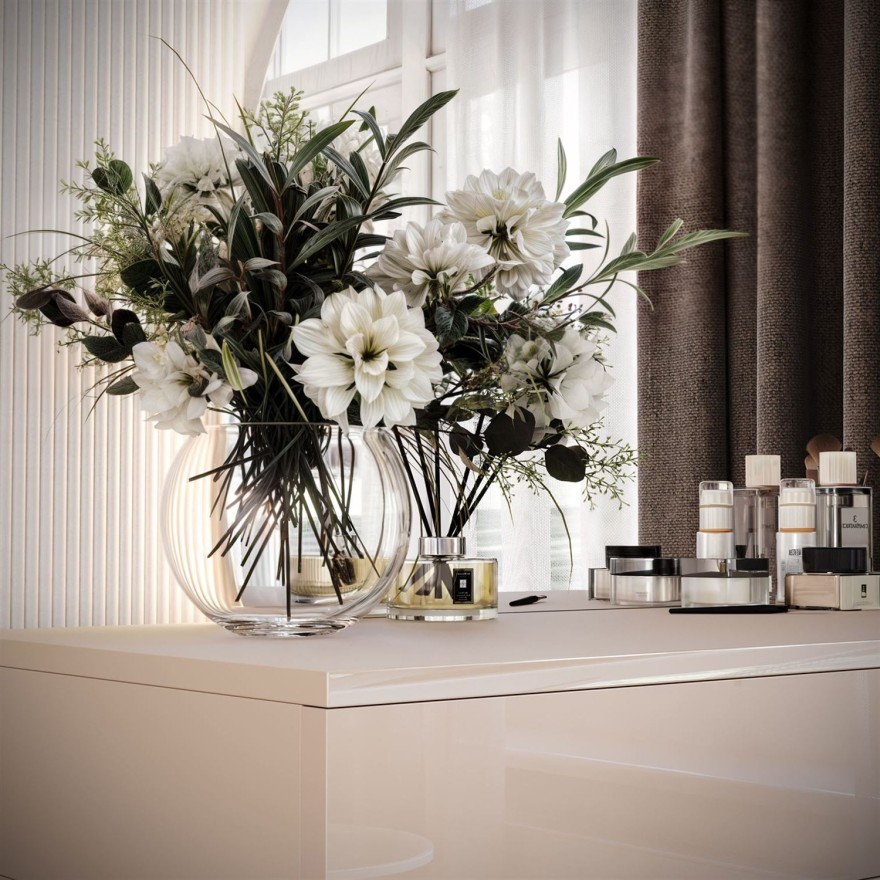 Toaletka kosmetyczna SIENNA-QS KASZMIR z lustrem LED