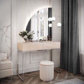 Toaletka kosmetyczna QUINNIE KASZMIR z lustrem LED chrom