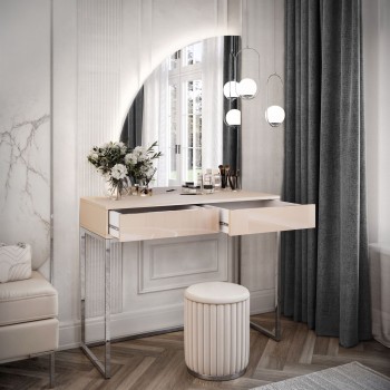 Toaletka kosmetyczna QUINNIE KASZMIR z lustrem LED chrom