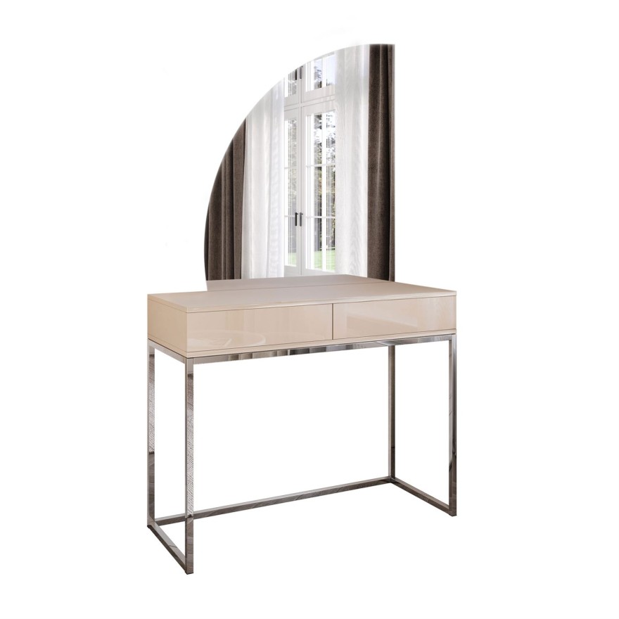 Toaletka kosmetyczna QUINNIE KASZMIR z lustrem LED chrom