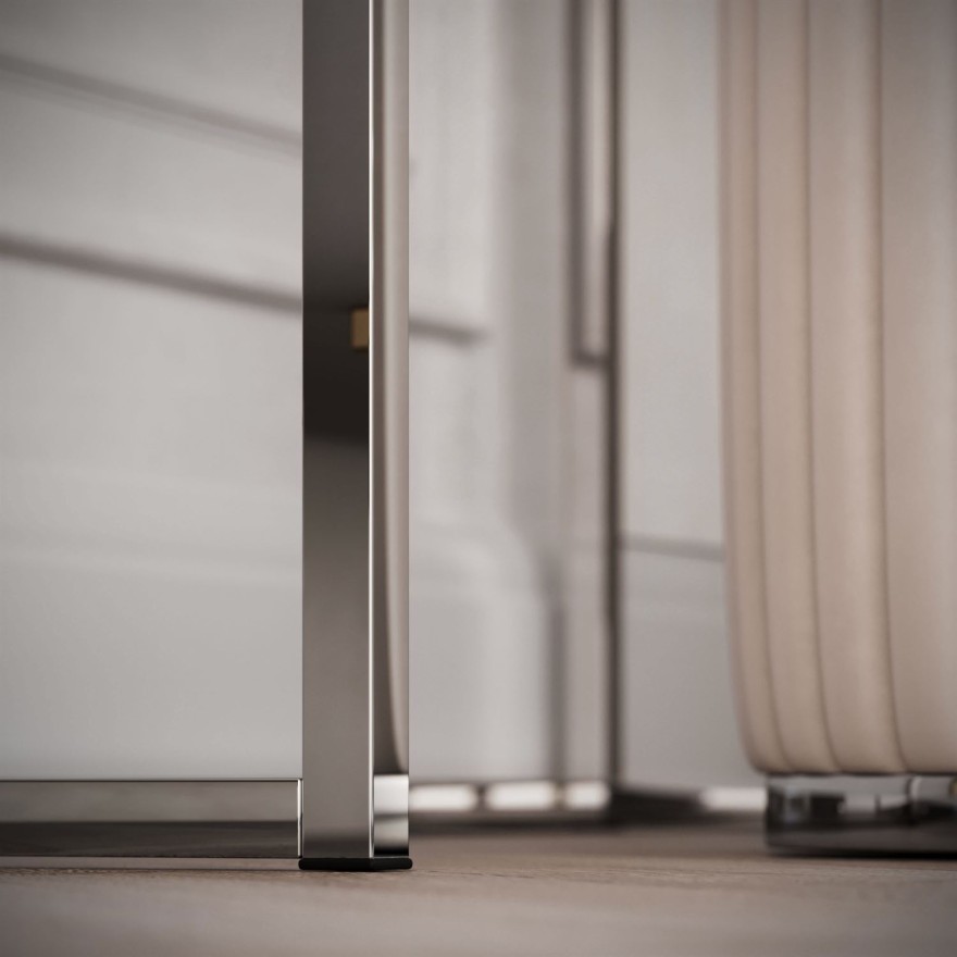 Toaletka kosmetyczna QUINNIE KASZMIR z lustrem LED chrom