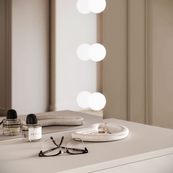 Toaletka kosmetyczna BLANCO KASZMIR ELITE z lustrem i oświetleniem złoty chrom