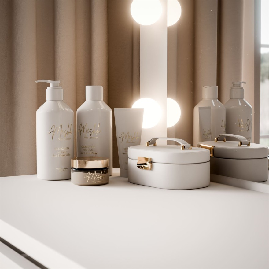 Toaletka LUMINE z lustrem i oświetleniem LED