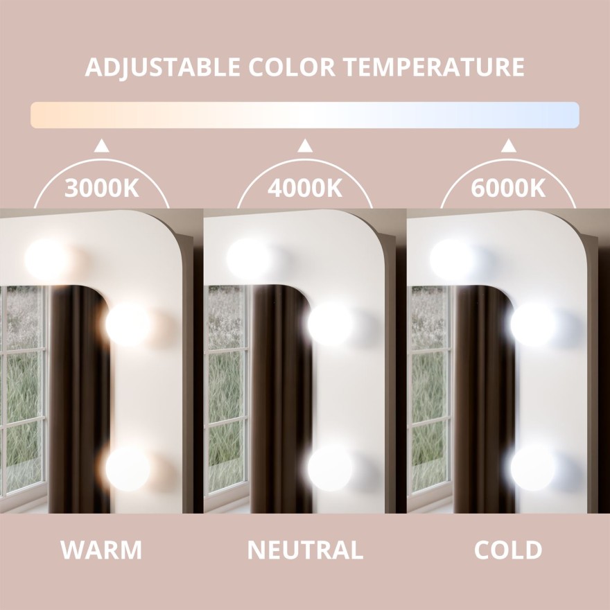 Toaletka LUMINE z lustrem i oświetleniem LED