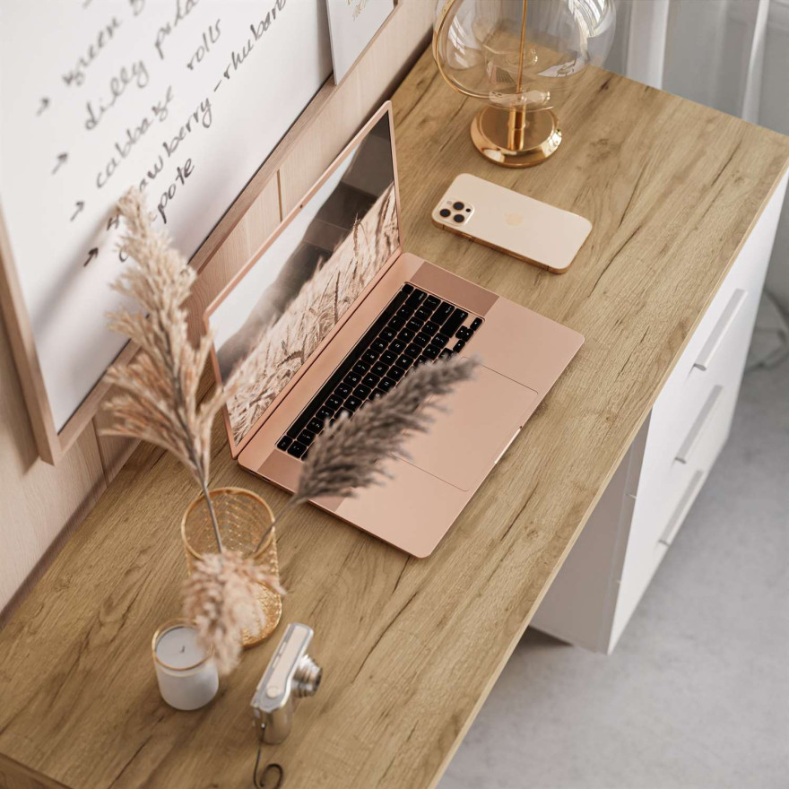 Biurko KIM dąb wotan