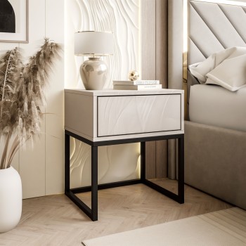 Szafka nocna BLANCO KASZMIR na stelażu