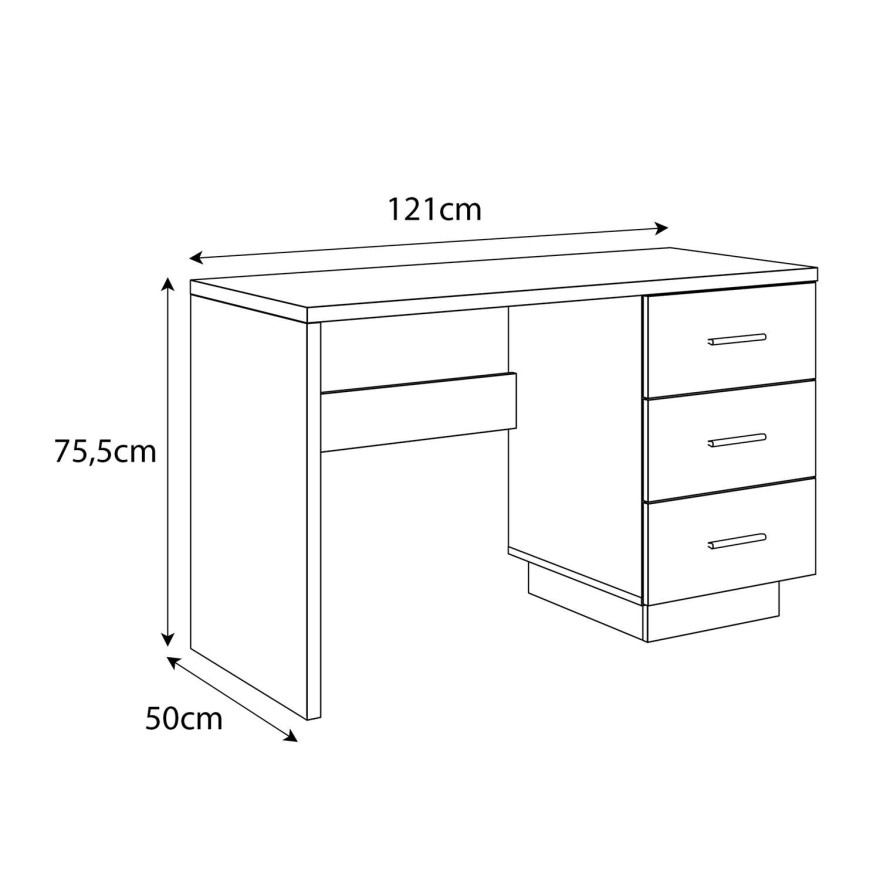 Biurko KIM dąb wotan