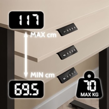 Regulowane biurko SPACE na metalowych nogach