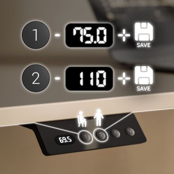 Regulowane biurko SPACE na metalowych nogach