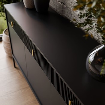 Komoda MIDNIGHT 3D3S z trzema szufladami na stelażu