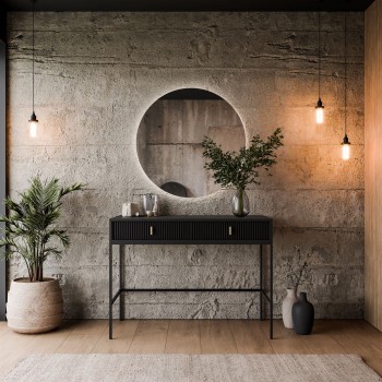 Toaletka MIDNIGHT na stelażu z lustrem i oświetleniem LED