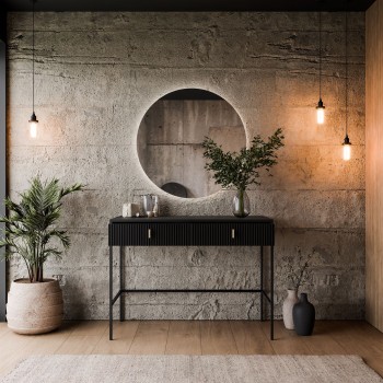 Toaletka MIDNIGHT na stelażu z lustrem i oświetleniem LED