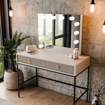 Toaletka MIDNIGHT ELITE z lustrem LED na stelażu