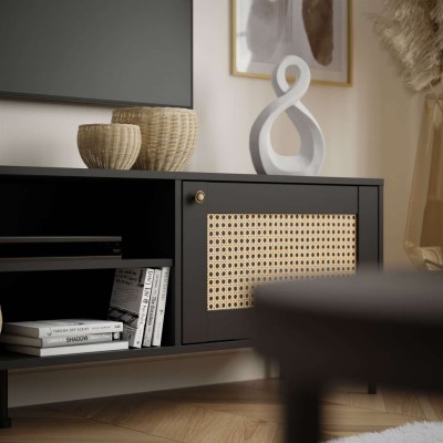 Szafka RTV VIENNA 3D z plecionką wiedeńską