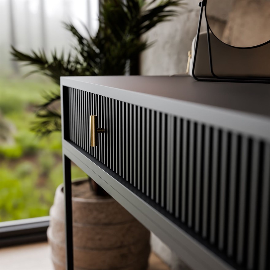 Konsola MIDNIGHT z szufladami na stelażu