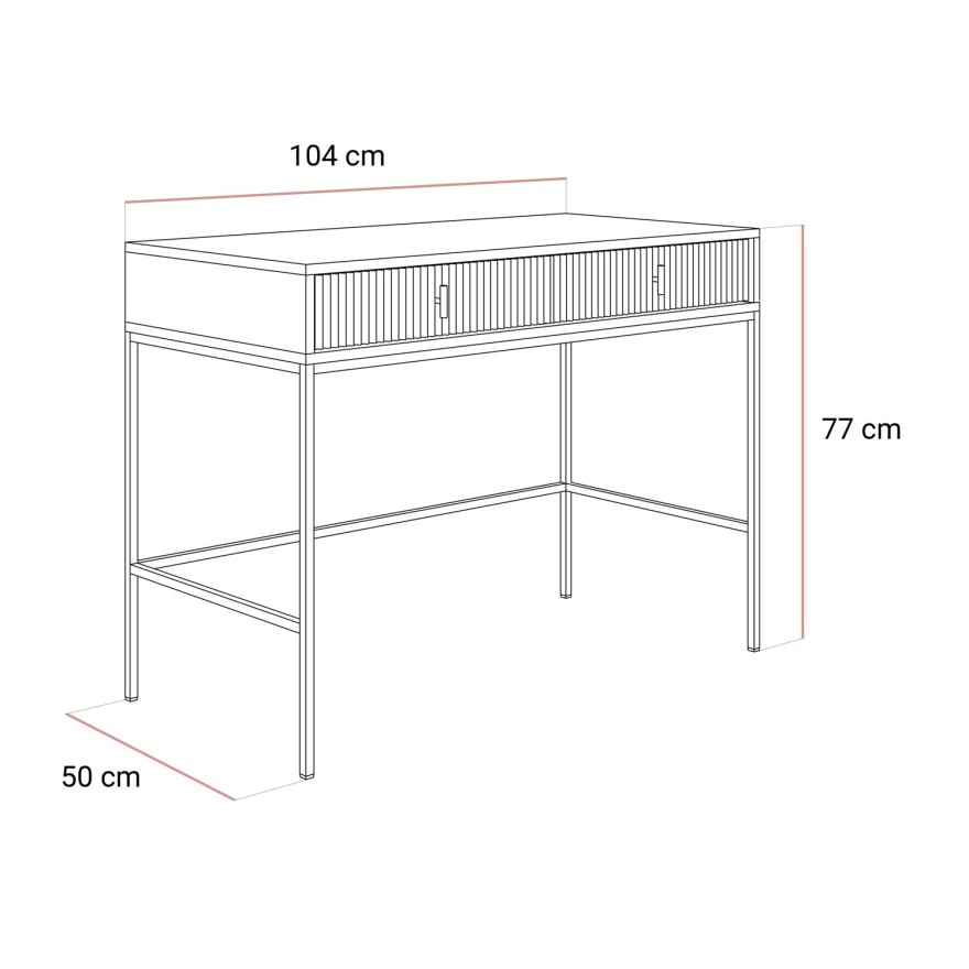 Konsola MIDNIGHT z szufladami na stelażu