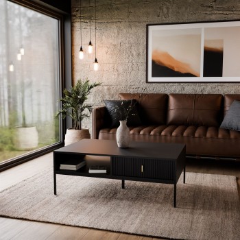 Ława stolik kawowy MIDNIGHT z szufladą na stelażu