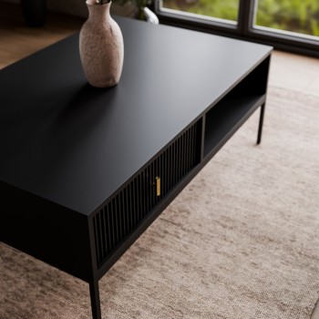 Ława stolik kawowy MIDNIGHT z szufladą na stelażu