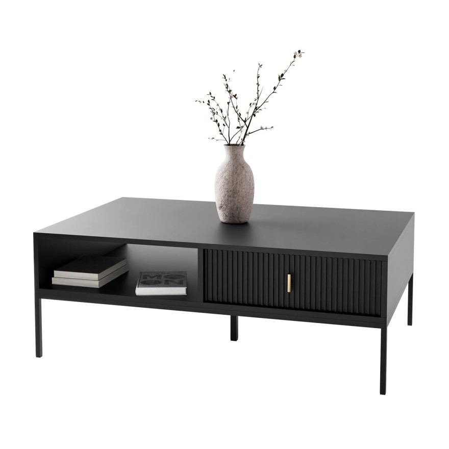 Ława stolik kawowy MIDNIGHT z szufladą na stelażu