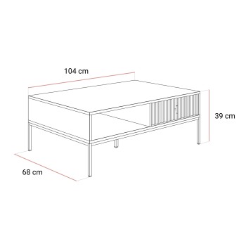 Ława stolik kawowy MIDNIGHT z szufladą na stelażu