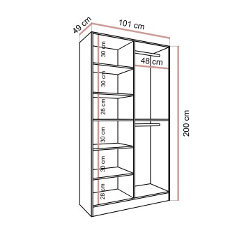 Szafa uchylna SANDBOX KASZMIR 100