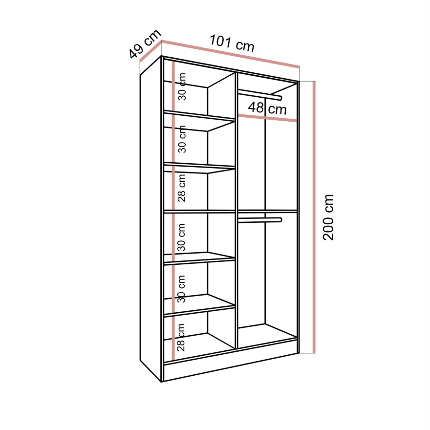 Szafa uchylna SANDBOX KASZMIR 100