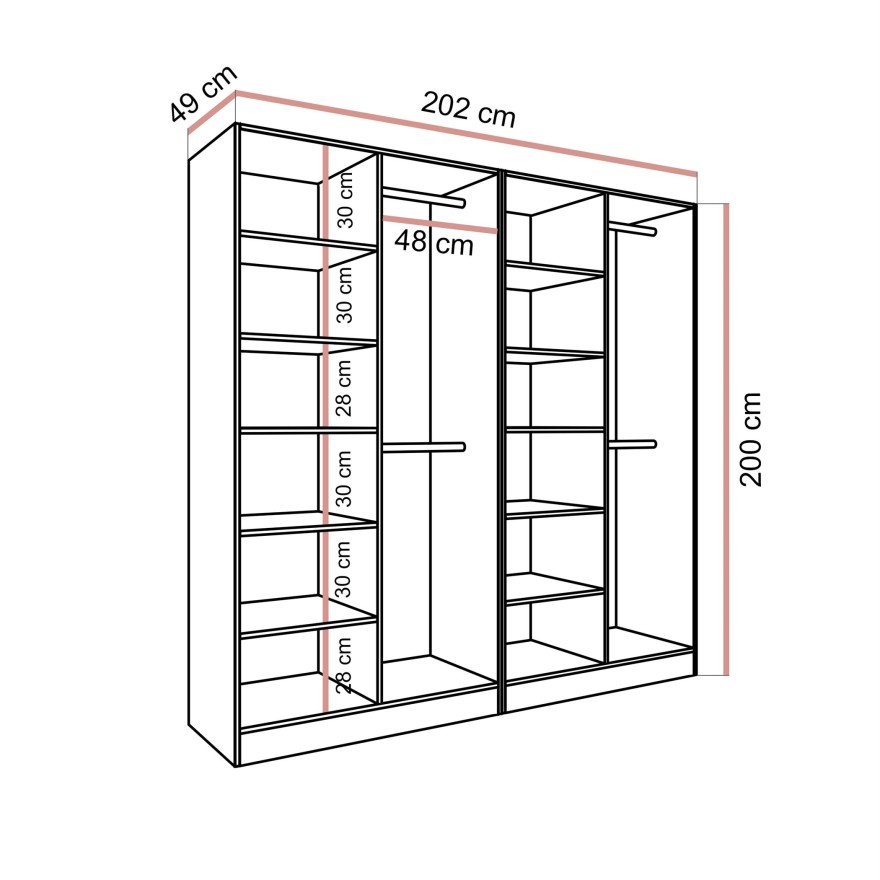 Szafa uchylna SANDBOX KASZMIR 200