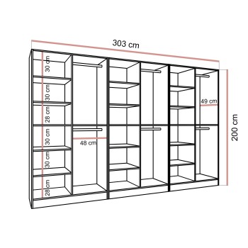 Szafa uchylna SANDBOX KASZMIR 300