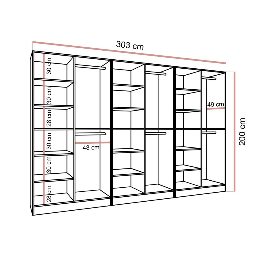 Szafa uchylna SANDBOX KASZMIR 300