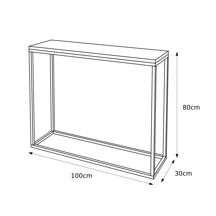 Konsola MODERN GRIGIA CHROM 80/100 cm