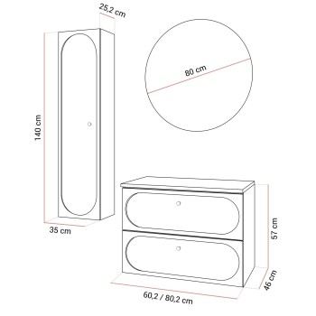 Zestaw łazienkowy IVORY