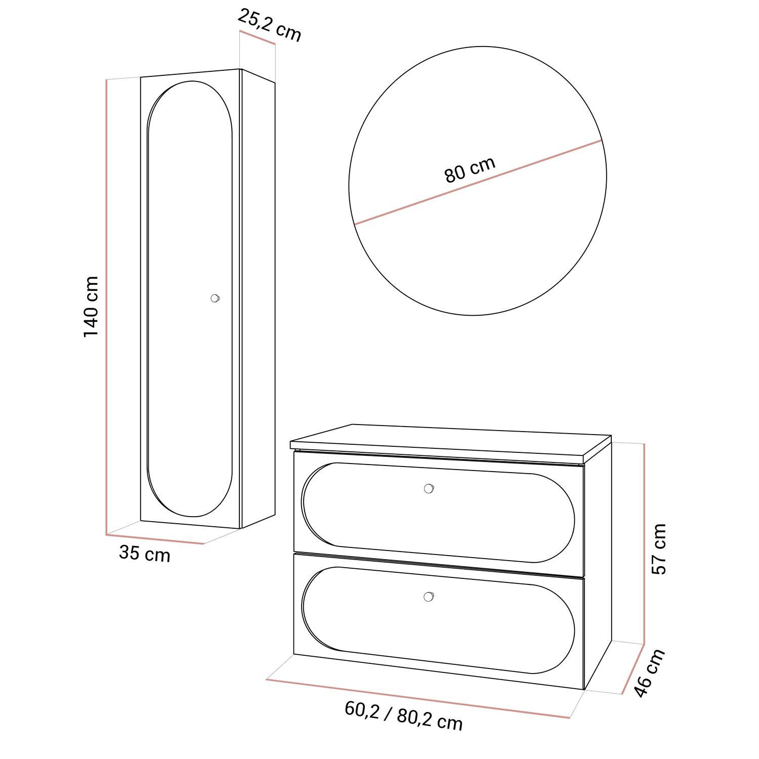 Szafka łazienkowa IVORY