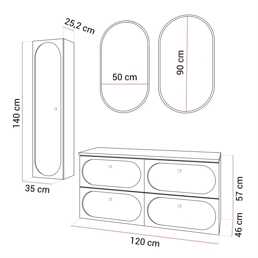Zestaw łazienkowy IVORY II