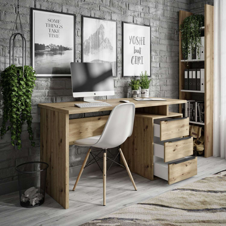 Biurko z szufladami ARTI dąb artisan Biurko z szufladami ARTI dąb artisan