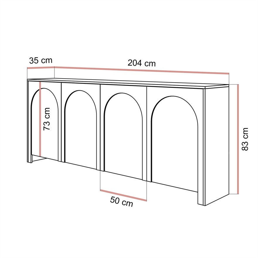 Czterodrzwiowa komoda ARIADNA