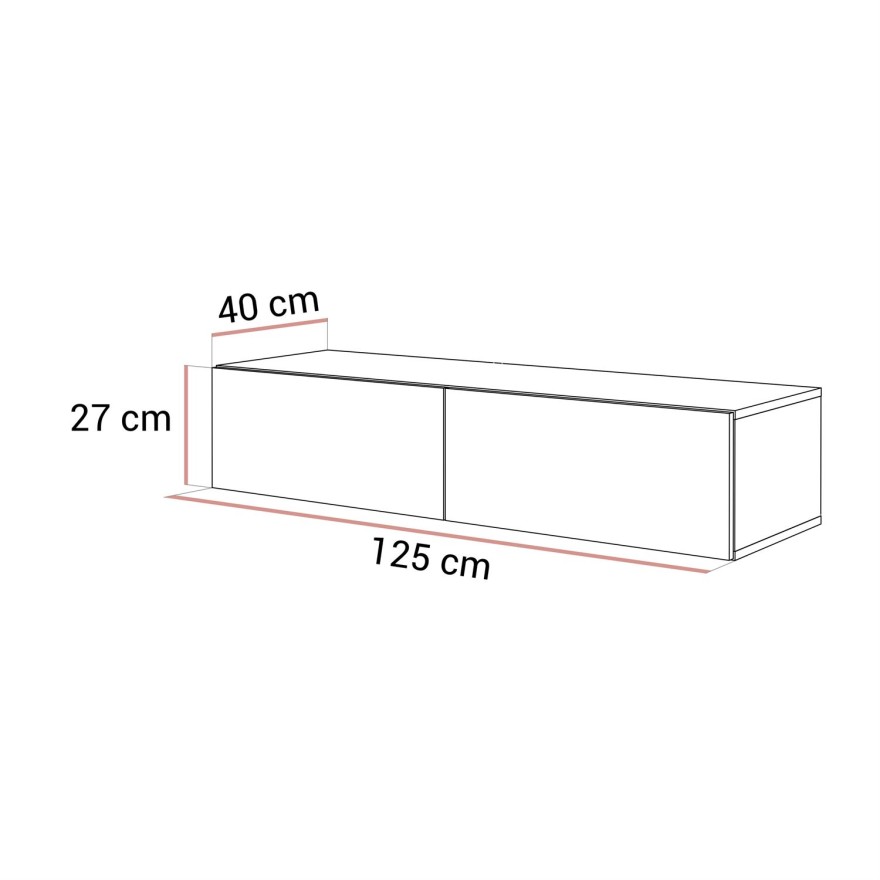 Szafka RTV CARMEN 125 podwieszana