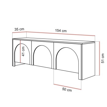 Trzydrzwiowa szafka RTV ARIADNA