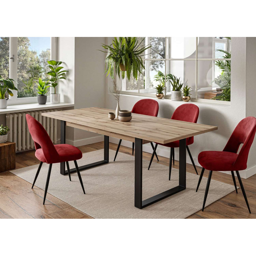 Zestaw ART ze stołem rozkładanym 150-198 i 4 krzesłami