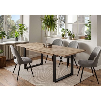 Zestaw ART ze stołem rozkładanym 150-198 i 4 krzesłami