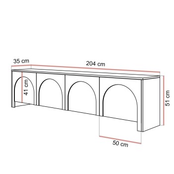 Czterodrzwiowa szafka RTV ARIADNA