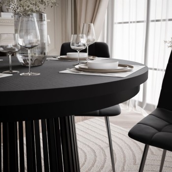 Zestaw do jadalni STÓŁ ELYA z czterema krzesłami