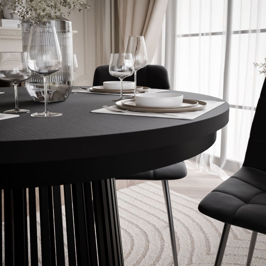 Zestaw do jadalni STÓŁ ELYA z czterema krzesłami