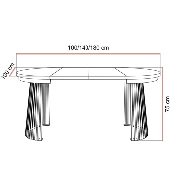 Zestaw do jadalni STÓŁ ELYA z czterema krzesłami
