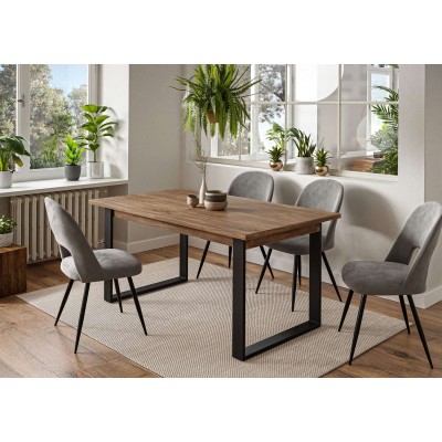 Zestaw ART ze stołem rozkładanym 150-198 i 4 krzesłami