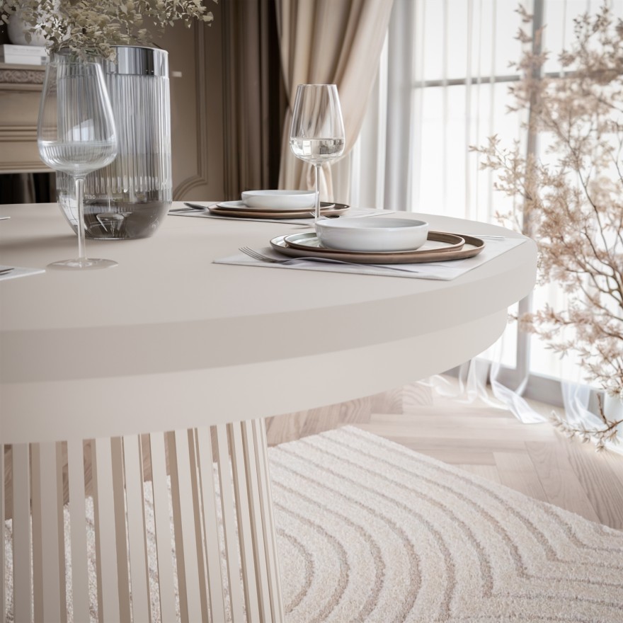 Rozkładany stół ELYA z ażurową podstawą