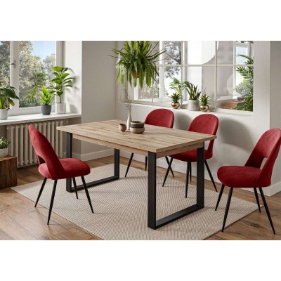 Zestaw ART ze stołem rozkładanym 150-198 i 4 krzesłami