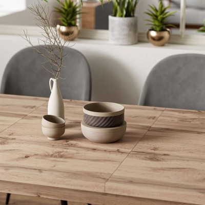 Zestaw ART ze stołem rozkładanym 150-198 i 4 krzesłami